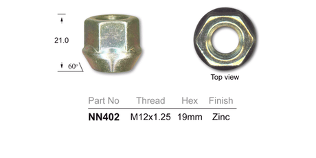 Wheel Nut NN402 - Nice Products | Universal Auto Spares