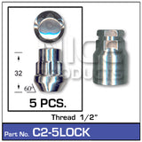 Lock Nuts (5) Nuts C2-5LOCK - Nice Products | Universal Auto Spares