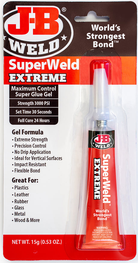 Super Weld Extreme Instant Adhesive Super Glue 15g - J-B Weld | Universal Auto Spares