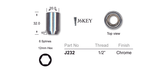 Chrome Nut Allen Key Tapered J232 - Nice Products | Universal Auto Spares