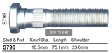 Wheel Stud S796 - Nice Products | Universal Auto Spares