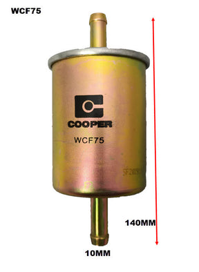 EFI Fuel Filter Z200 with 10mm Pipe WCF75 - Wesfil
