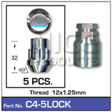 Lock Nuts (5) Nuts C4-5LOCK - Nice Products | Universal Auto Spares