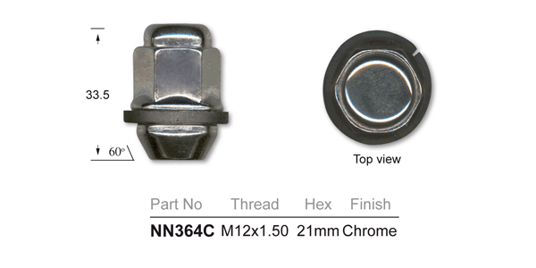 Wheel Nut NN364C - Nice Products | Universal Auto Spares
