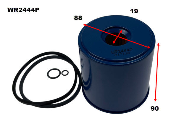 Diesel Fuel Filter R2444P Fits Ford/Leyland WR2444P - Wesfil