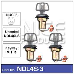 Door Lock set 3 NDL4S-3 - Nice Products | Universal Auto Spares