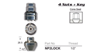 Lock Nuts (set of 4) NP2LOCK - Nice Products | Universal Auto Spares