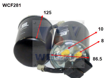Diesel Fuel Filter Mercedes WCF281 - Cooper