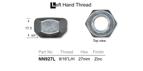 Gold Wheel Nut Tapered NN927L - Nice Products | Universal Auto Spares