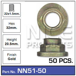 Hub-Nut NN51-50 - Nice Products | Universal Auto Spares