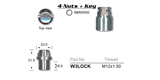 Lock Nuts (set of 4) W3LOCK - Nice Products | Universal Auto Spares