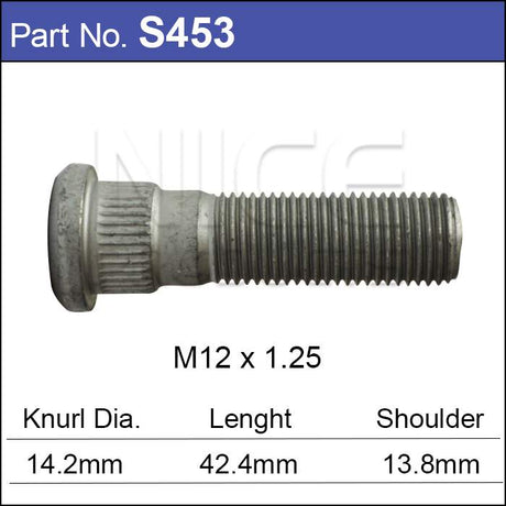 Wheel Stud S453 - Nice Products | Universal Auto Spares