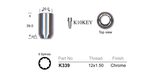 Chrome Nut Thread 12 x 1.5 K339 - Nice Products | Universal Auto Spares