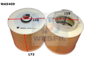 Air Filter A1892 Fits Audi WA5409 - Wesfil