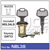 Boot Lock (NDL3A + old lever) NBL38 - Nice Products | Universal Auto Spares