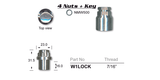 Lock Nuts (set of 4) W1LOCK - Nice Products | Universal Auto Spares