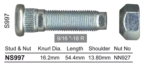 Stud & Nut NS997 - Nice Products | Universal Auto Spares