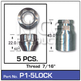 Lock Nuts (set of 5) P1-5LOCK - Nice Products | Universal Auto Spares
