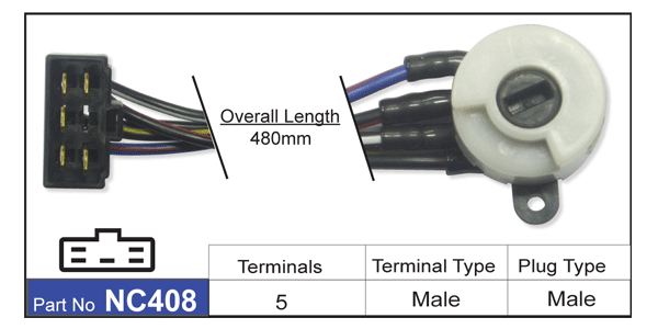 Ignition Switch NC408 - Nice Products | Universal Auto Spares
