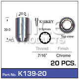 Lock Nuts 20+Key K139-20 - Nice Products | Universal Auto Spares