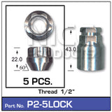 Lock Nuts (set of 5) P2-5LOCK - Nice Products | Universal Auto Spares