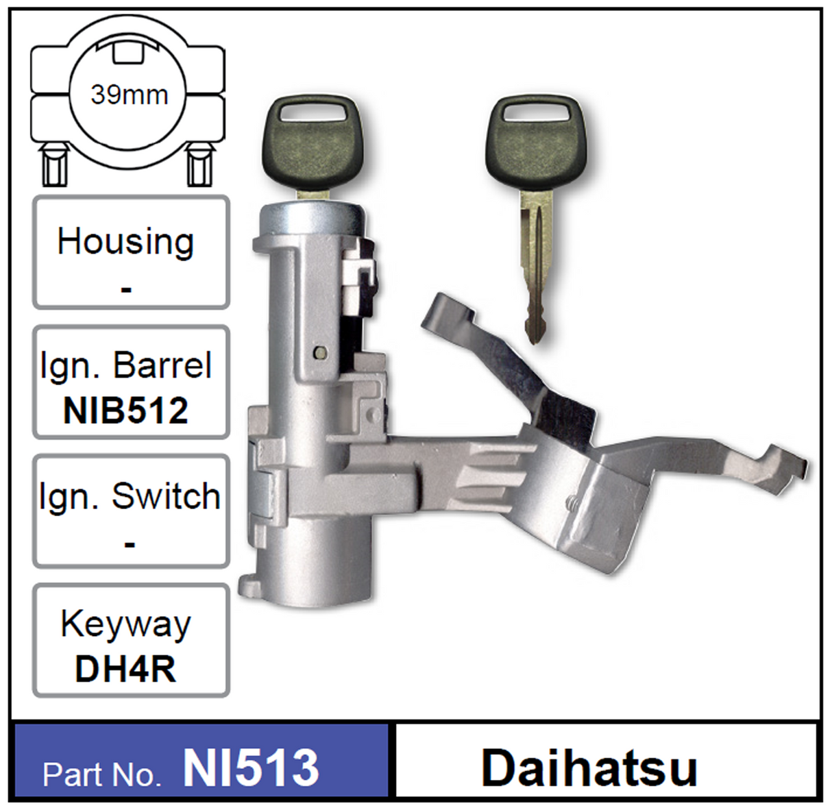 Ignition Lock NI513 - Nice Products | Universal Auto Spares