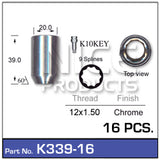 Lock Nuts 16+Key K339-16 - Nice Products | Universal Auto Spares