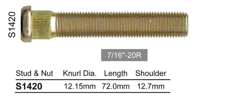 Long wheel stud S1420-100 - Nice Products | Universal Auto Spares