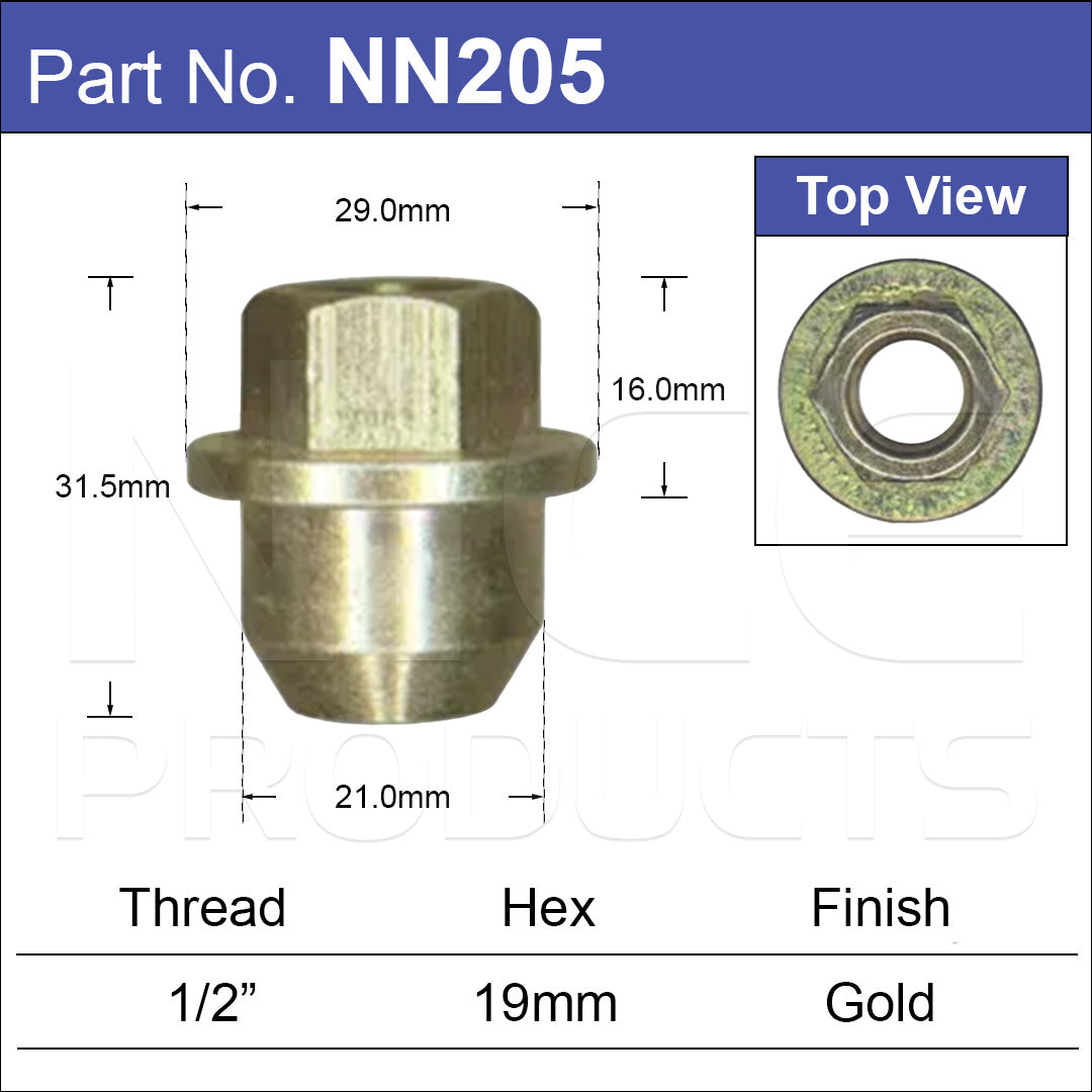 Wheel Nut NN205 - Nice Products | Universal Auto Spares