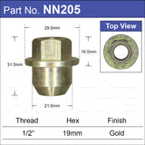 Wheel Nut NN205 - Nice Products | Universal Auto Spares