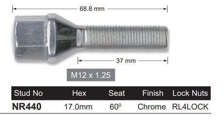 One Piece Stud NR440 - Nice Products | Universal Auto Spares