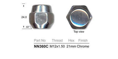 Wheel Nut NN360C-100 - Nice Products | Universal Auto Spares