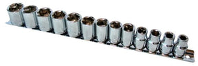 13 Piece Chrome Plated Drop Forged Socket Set With Holder Tray - Tool King