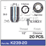 Lock Nuts 20+Key K239-20 - Nice Products | Universal Auto Spares
