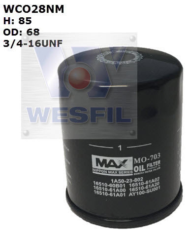 Oil Filter Z734 Fits Suzuki/Holden WCO28NM - Wesfil
