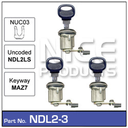 Door Lock set 3 NDL2-3 - Nice Products | Universal Auto Spares
