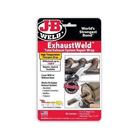 Exhaust Weld Fiberglass Wrap Total Exhaust Repair High Strength 5cm * 182cm - J-B Weld | Universal Auto Spares