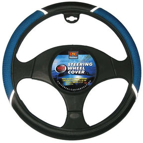 Steering Wheel Cover 38cm Breathe Free Anti-Slip Blue - PC Procovers