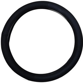 Steering Wheel Cover 38cm Genuine Leather Perforated Dark Grey - PC Procovers