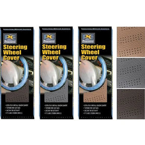 Steering Wheel Cover 38cm Lace-Up PVC Dark Grey - PC Procovers