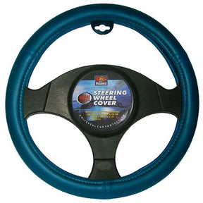 Steering Wheel Cover 38cm Rough Leather Look Blue - PC Procovers