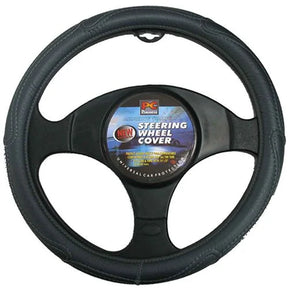 Steering Wheel Cover 38cm Rough Leather Look Grey - PC Procovers
