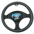 Steering Wheel Cover 38cm Smooth Leather Look Dark Grey - PC Procovers