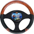 38cm S/W/Cover Soft Leather Feel Black Dark Wood Grain Inserts - PC Procovers | Universal Auto Spares