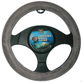 Steering Wheel Cover 38cm Suede Feel With Memory Sponge Grey - PC Procovers