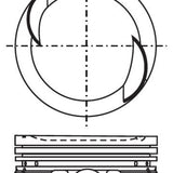 Piston & Pin Set DAEWOO F8CV OHV 6V 3P1204-1.00 - Nason