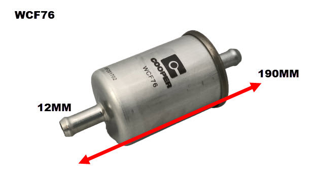 EFI Fuel Filter Z200 W/- 12mm Pipe WCF76 - Cooper
