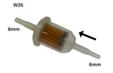Plastic In-Line Fuel Filter W35 - Cooper