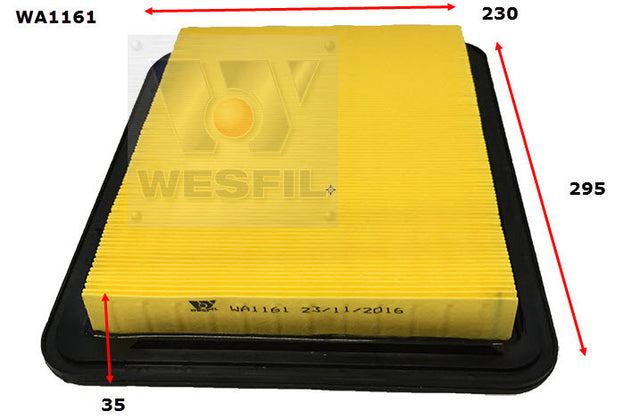 Air Filter A1475 Fits Ford WA1161 - Wesfil