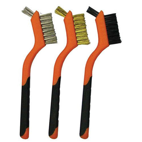 3pc 20cm (8”) Mini Mixed Wire Brush Set With Finebrush Tip - PKTool | Universal Auto Spares